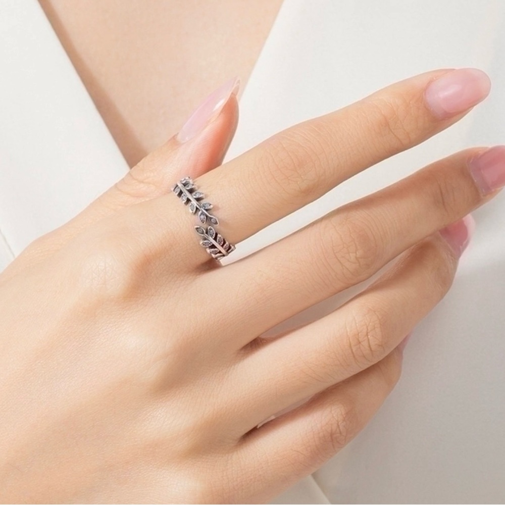 Solid Sterling Silver Turquoise Open Ring - image 2